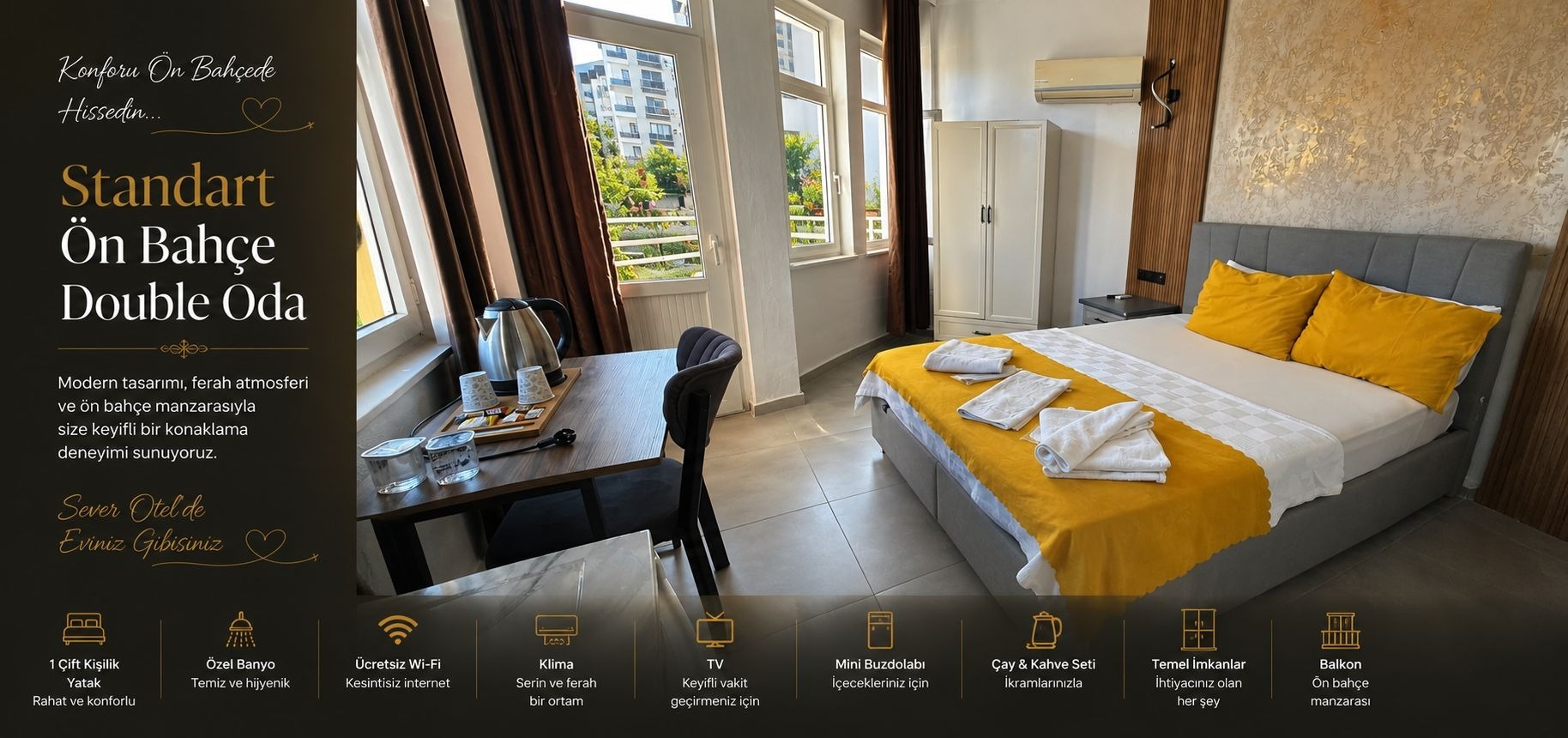 Bütün bir yılın yorgunluğunu atmak, şehrin gürültüsünden uzak, sakin,temiz, güvenli bir tatil yapmak,Dinlenirken eğlenmek, tarih ve doğa ile içiçe yaşamak istiyorsanız doğru adrestesiniz ....   Gönlünüze göre bir tatil ortamı sağlamaktadır. Denize 100 Mt.